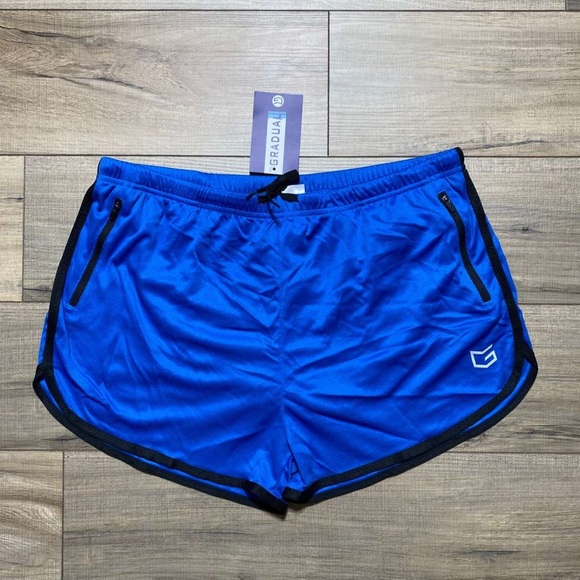 Gradual Other - Gradual Mens Built In Brief‎ Athletic Shorts Size XXL Blue And Black
